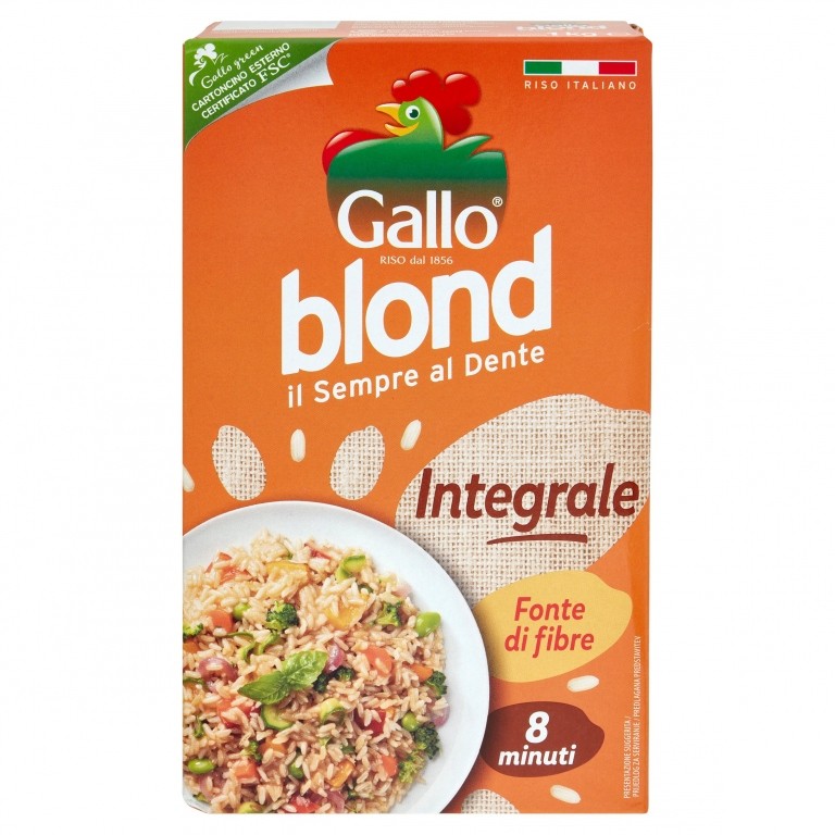 RISO GALLO INTEGRALE KG.1
