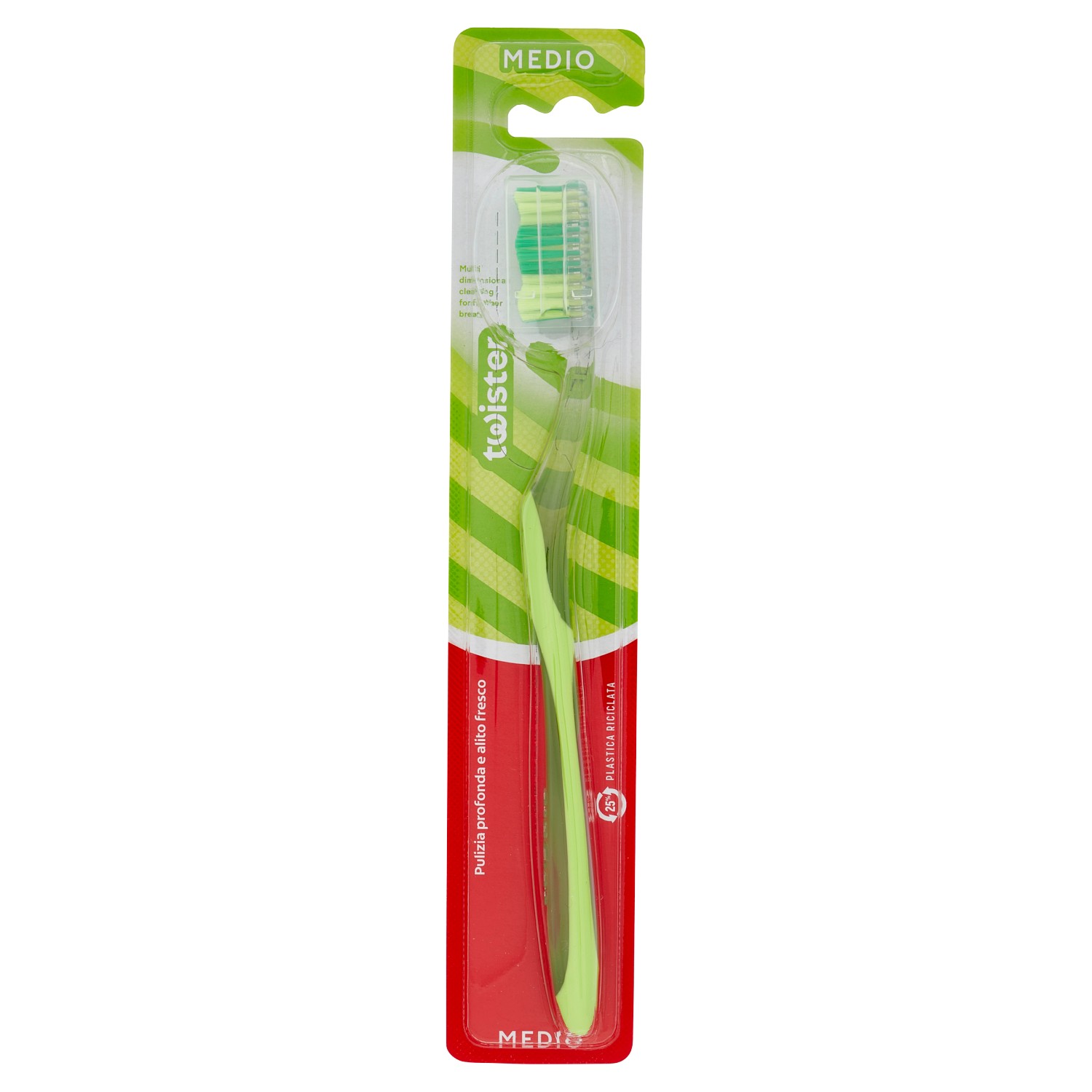 COLGATE SPAZZOLINO TWISTER WHITE, CON SETOLE A SPIRALE LUCIDANTI, MEDIO