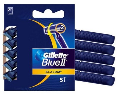 GILLETTE BLUE II SLALOM RASOIO DA UOMO USA E GETTA - 5 RASOI