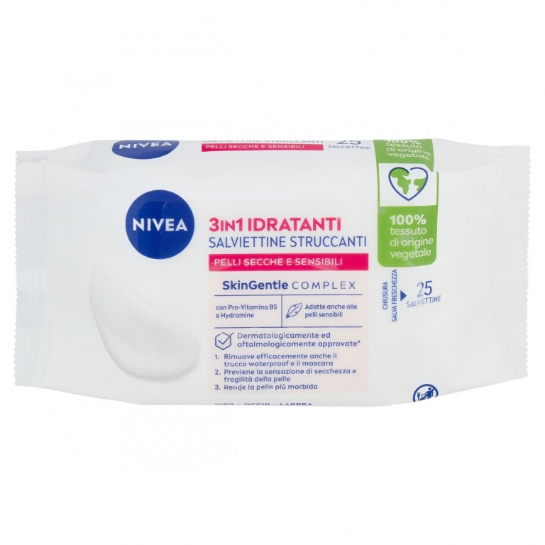 NIVEA SALVIETTINE STRUCCANTI 3-IN-1 DELICATE 25 PZ