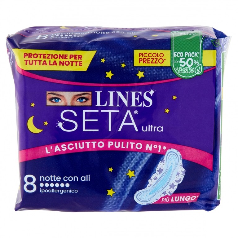 LINES SETA ULTRA NOTTE CON ALI X 8
