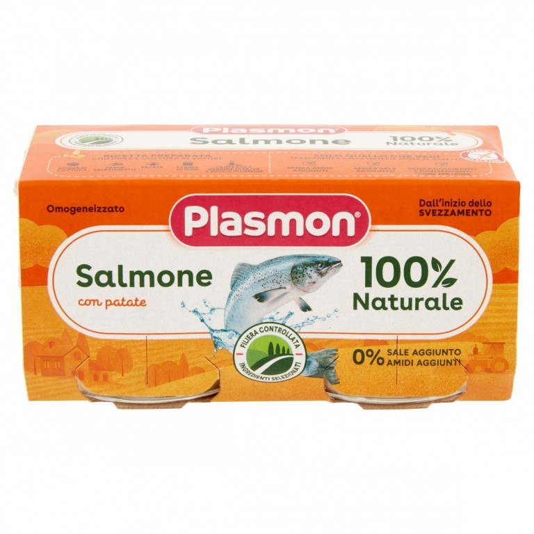 PLASMON SALMONE CON PATATE OMOGENEIZZATO 2 X 80 G