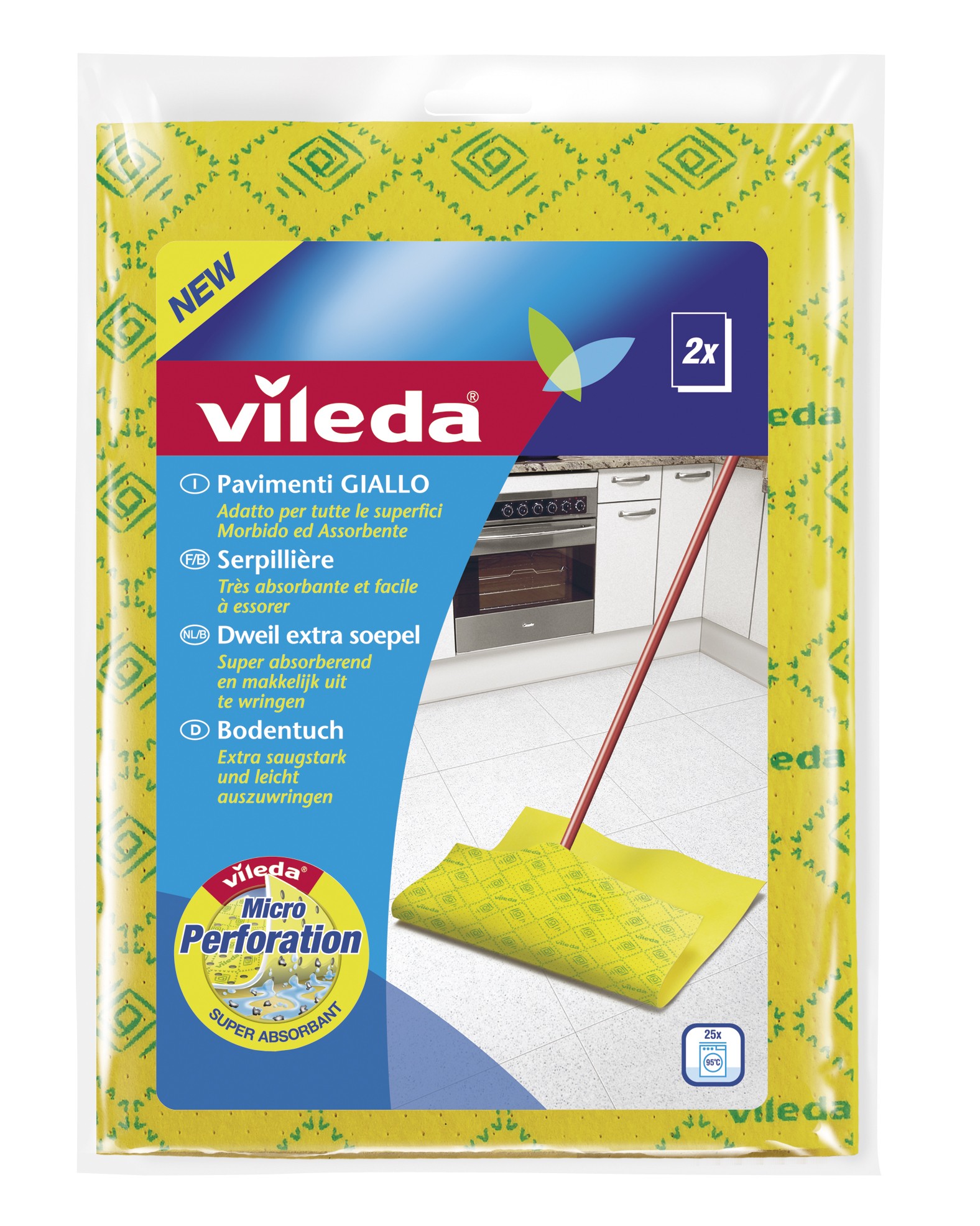 VILEDA PAVIMENTI GIALLO XXL 59 X 50 CM