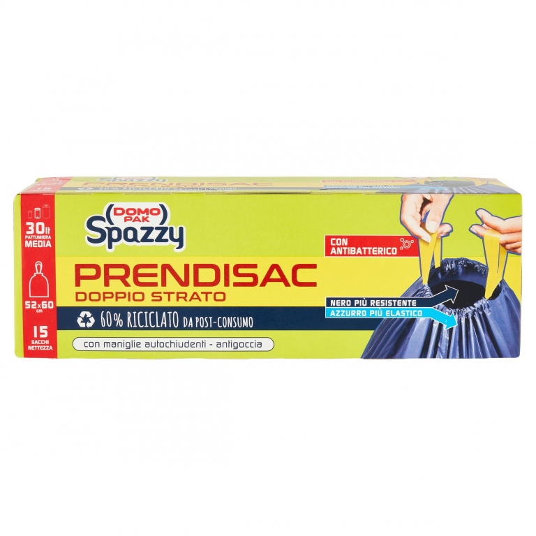 DOMOPAK SPAZZY PRENDISAC DOPPIO STRATO 15 SACCHI NETTEZZA