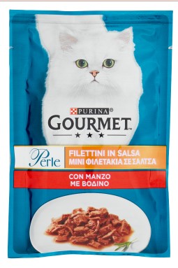 PURINA GOURMET PERLE GATTO FILETTINI CON MANZO BUSTA 85G