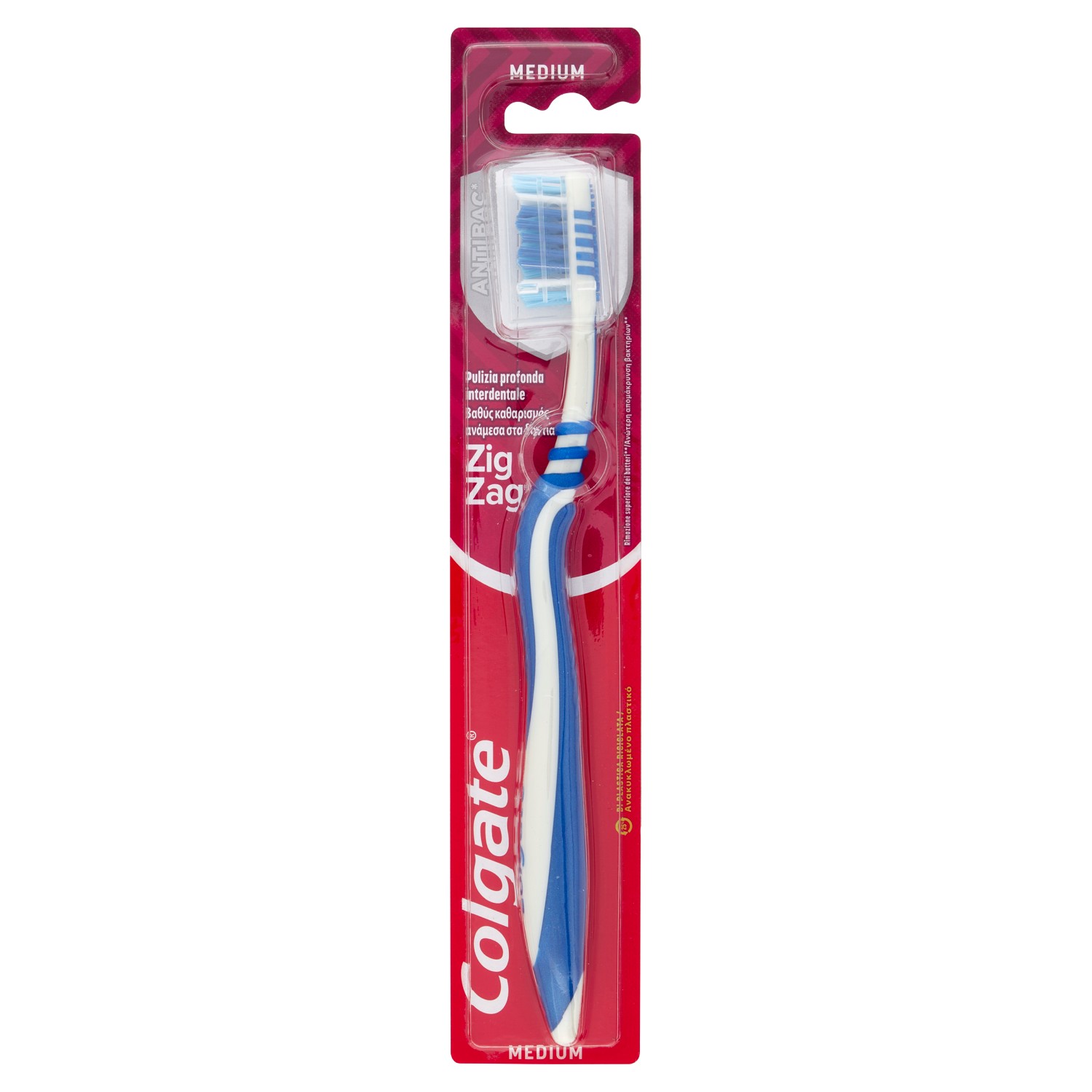 COLGATE SPAZZOLINO ZIG ZAG MEDIO, SETOLE CON DIVERSE ANGOLAZIONI, 1 PEZZO