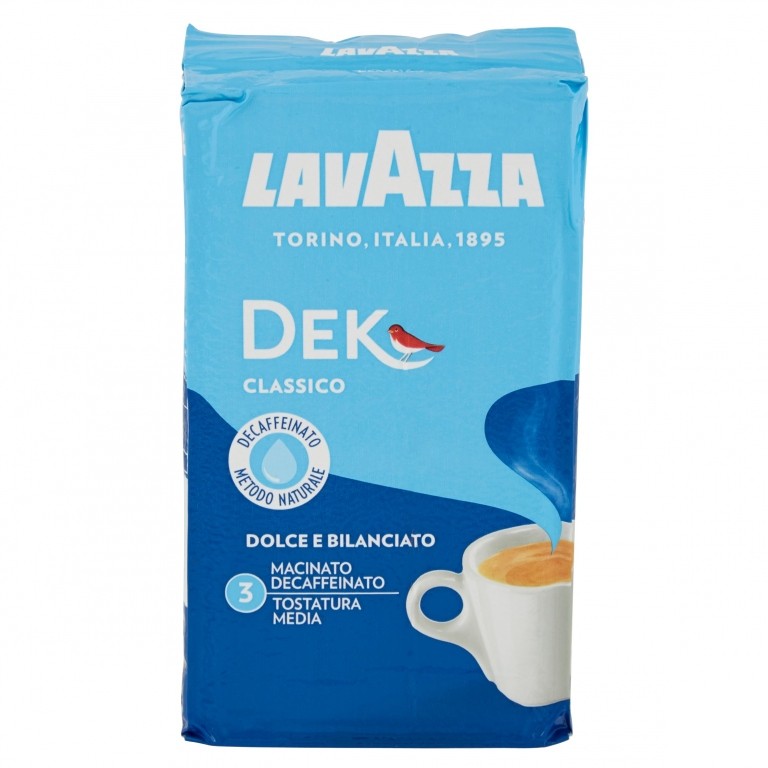 LAVAZZA, DEK CLASSICO CAFFE MACINATO DECAFFEINATO - 250 G