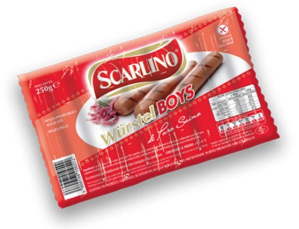 WURSTEL SCARL.P.SUINO GR.250X3(BOYS)